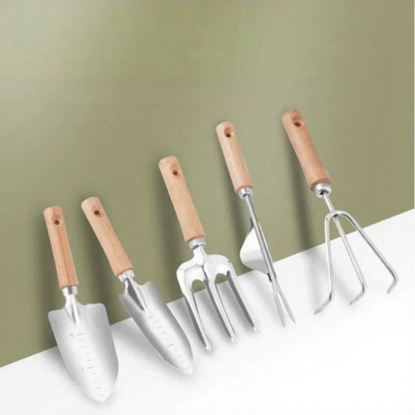 5-piece Stainless Steel Tool Shovel Garden Tool Rake Shovel Set Potted Vegetable Shovel Outdoor Planting Household Garden Tools