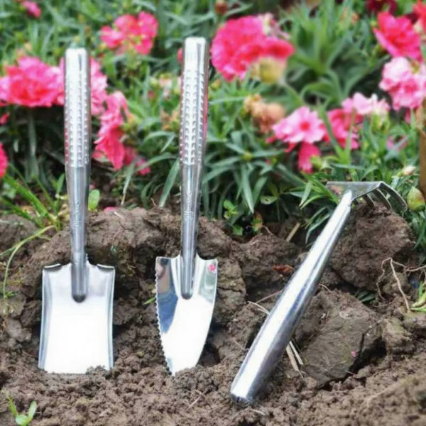 Bonsai Soil Stainless Steel Gardening Spade Digging Weeding Garden Shovel Pointed /Square Shovel Integrated Shovel Rake