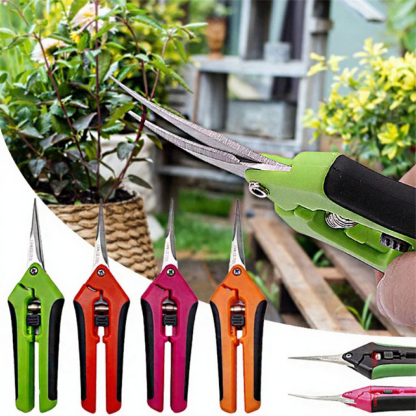 6.5 Inch Gardening Scissors Hand Pruner Pruning Shears Trimming Scissors with Straight Elbow Stainless Steel Blades for Plant 6.5 Inch Gardening Scissors Hand Pruner Pruning Shears Trimming Scissors with Straight Elbow Stainless Steel Blades for Plant