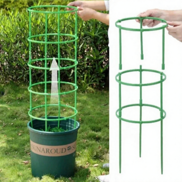 12 Set Plant Support Pile Half Round Climbing Vines Stake Bonsai Fixing Rod Garden Plant Stake Holder Flower Ring Support Rack