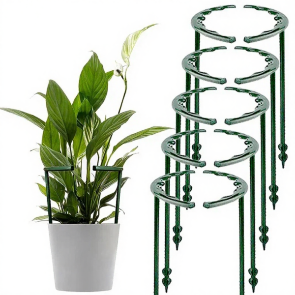 2/6Pcs Plant Support Pile Stand Semicircle Frame Fixed Rod Holder Gardening Arrangement Flower Vine Climbing Bracket Bonsai Tool