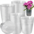 10/50pcs Transparent Nursery Pots with Drainage Hole Seed Starting Pot Flower Plant Container Gardening Planting Nutrition Cups