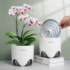 Meshpot Orchid Pots with Holes for Repotting Double Layer Plastic Imitate Ceramic Orchid Planter Provide Good Air Circulation