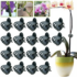 Dark Green 6-Claw Plant Clips 10-50Pcs Bundle Branch Climbing Stem Clasp Tied Orchid Flowers Support Clamps Plant Accessories