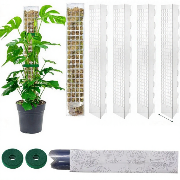 24/36/48Inch Climbing Plant Water Moss Column Indoor Plastic Moss Pole for Sphagnum Support Potted Plants Sticks Growth Garden