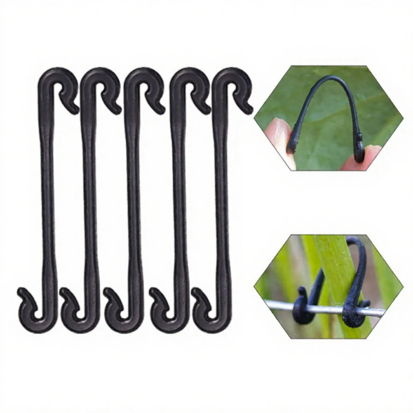 100PCS Garden Plant Vines Tied Bundled Buckle Fixed Lashing Hook Agriculture Greenhouse Vegetable Vine Fastening Strapping Clips 100PCS Garden Plant Vines Tied Bundled Buckle Fixed Lashing Hook Agriculture Greenhouse Vegetable Vine Fastening Strapping Clips