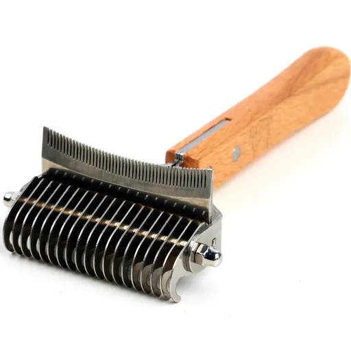 2 in 1 Undercoat Rake for Dogs & Cats, Deshedding & Dematting Comb for Home Grooming, Efficiently Remove Loose Hair