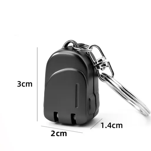 Nail Clippers Compact Folding Design Stainless Steel Blade Keychain Black