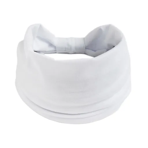 Wide Stretchy Headband for Adults Sports Hair Band for Yoga Running Fitness Workout - White