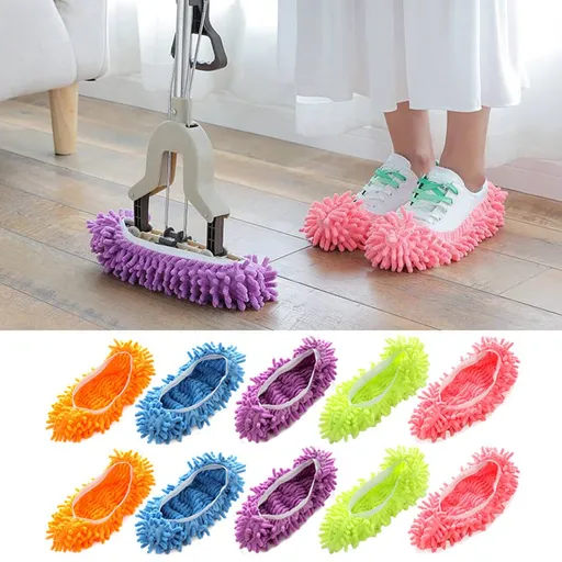 10Pcs Mop Slippers for Floor Cleaning Removable Mop Head Shoes Cover Microfiber Mops Shoes Dust Hair Cleaner Sweeping