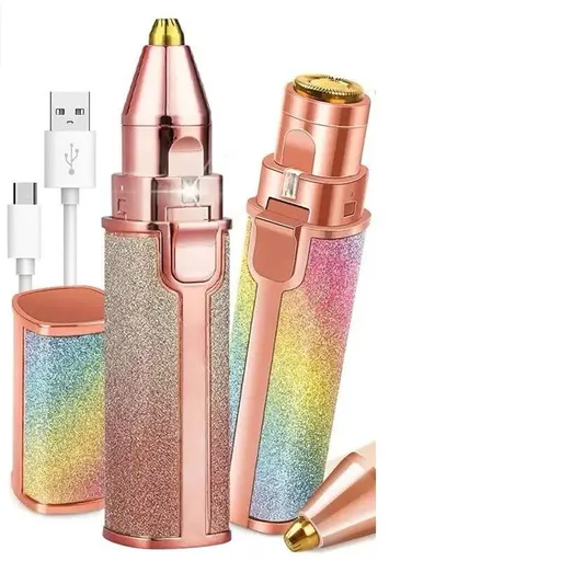 Eyebrow Trimmer Makeup Painless Eye Brow Epilator 2 in 1 Built-in Light Eyebrow Trimmer & Facial Hair Removal Main Features: * [Painless Female Hair Removal for FACE] Facial Hair Remover（13.5*3*2.5cm)