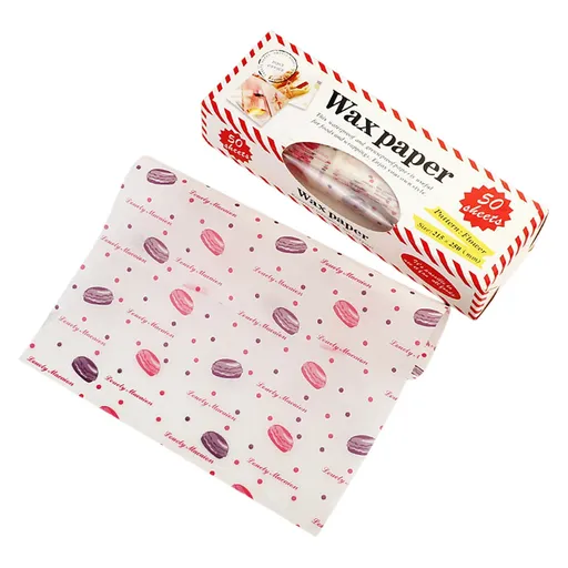 Wax Paper, Food Picnic Paper, 50 sheets Grease Proof Paper, Waterproof Dry Hamburger Paper Liners Wrapping Tissue for Plastic Food Basket E