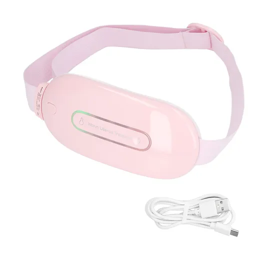 Electric Menstrual Heating Belt 3 Gears Fast Heating Intelligent Massage Electric Waist Belt for Women Pink