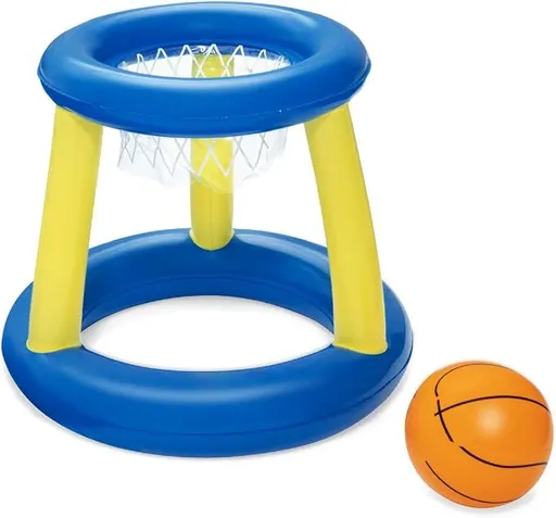 Inflatable Basketball Game Floats Set, Floating Water Polo Game Supplies, Water Volleyball Swimming Games