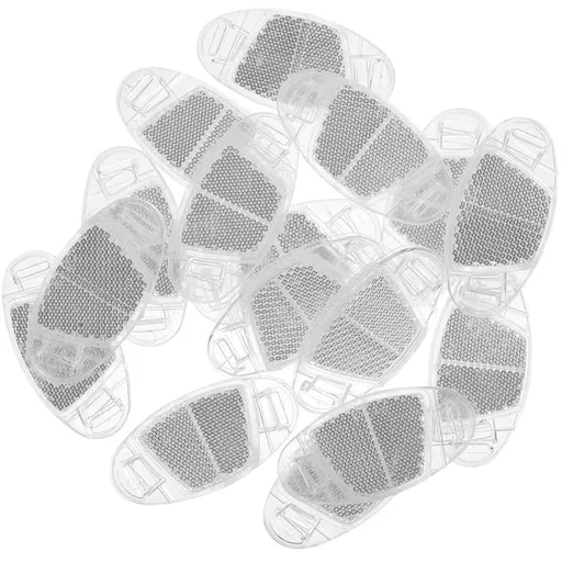 Premium Bike Reflectors Transparent PVC Safety Warning Signs 16Pcs