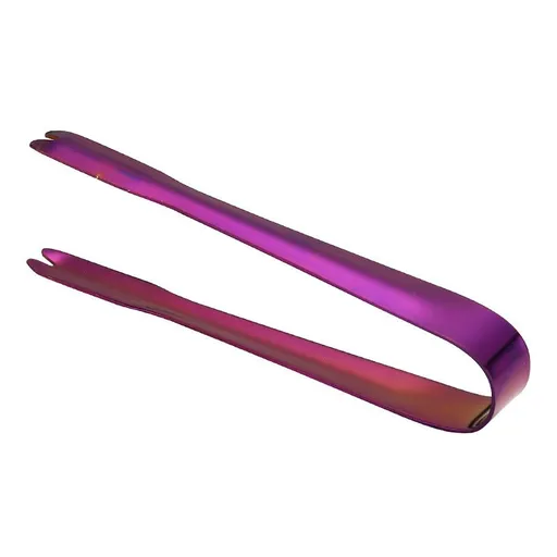 2PCS Kitchen pliers, ice cube pliers, stainless steel food pliers, durable kitchen salad toaster, dessert appetizer, purple clamp