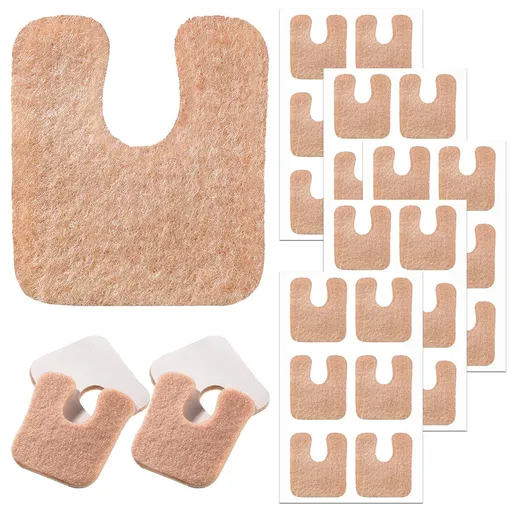 30 Pieces U Shaped Felt Metatarsal Pads Forefoot Foot Pads Pain Relief Foot Cushion Keep Protecting from Rubbing Shoes Adhesive