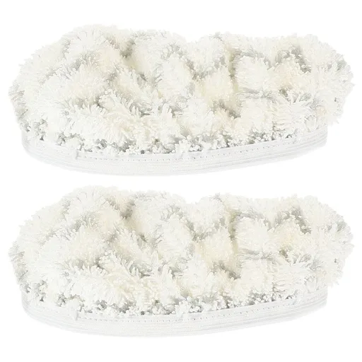 2Pcs Mop Pads Reusable Fabric Replacement for Wet Dry Floor Cleaning Easily Removable