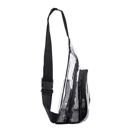 Clear PVC Sling Bag - Stadium Approved Clear Shoulder Crossbody Backpack All-purposed Casual Daypack