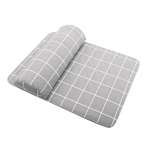 Plaid Arm Rest for Nails Tech, Hand Rest Support, Professional Nail Salon Stand & Manicure Table Pad (Gray)
