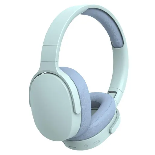 Foldable Wireless Bluetooth Stereo Over Ear Headphone Blue