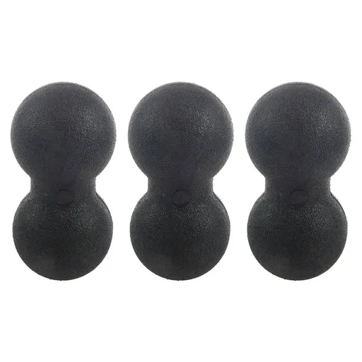 3X Fitness Peanut Massage Ball Fascia Massager Roller Pilates Yoga Gym Exercise Equipment - Black