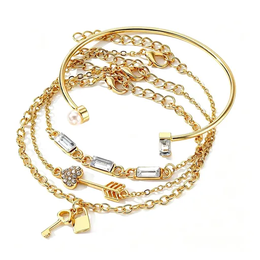 Trendy Irregular Bangle Set Women Minimalist Stackable Bracelet Set h563 for Christmas Gifting