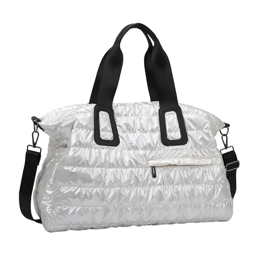 Travel Duffle Bag Sports Gym Bag Stylish Multifunctional Shoulder Bag - White