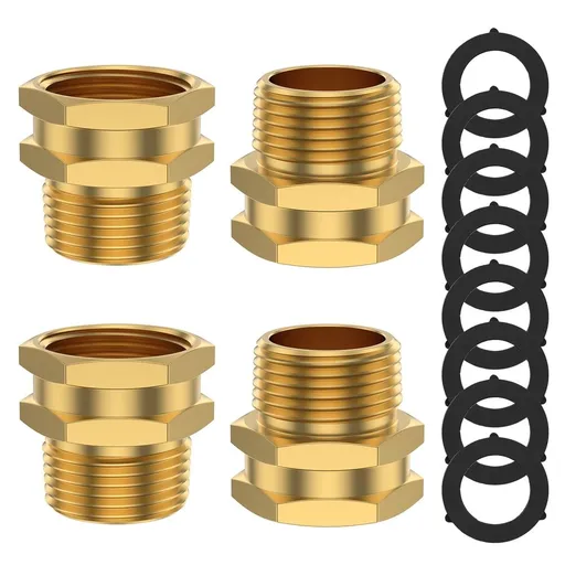 Brass Hose Adapter, Swivel Design for Flexible Installation, for Garden watering, Car washing, Indoor and Outdoor Cleaning Tasks