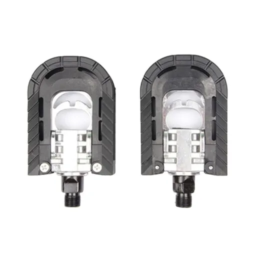 2Pcs Aluminum Alloy Pedal Universal Mountain Bike Pedal Collapsible Platform Flat Pedal for BMX MTB Bike