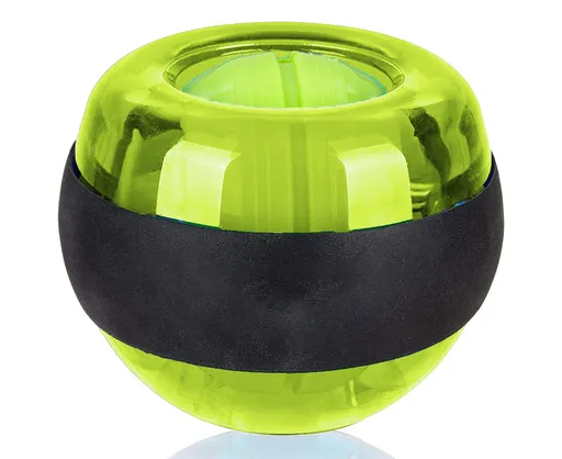 Metal Core Wrist Exerciser Wrist Strengthener Gyro Ball with LED Light - Green