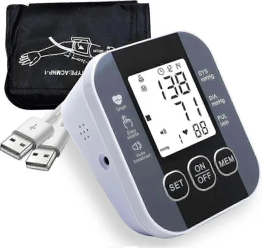 Upper Arm Digital Device with Large Cuff for Home Use