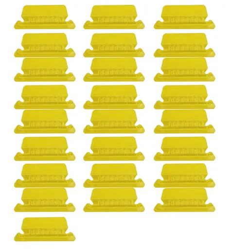 Color Label Index Clip Yellow File Folder Tabs 25 Hanging File Folder Tabs and 25 Inserts for Quick Organize and Identification Plastic Hanging Files Easy to Read One Size Yellow