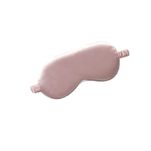 Pure Soft Silk Eyeshade Blindfold Sleep Eye Mask Cover Light Shade Travel Relax - 23 Pink+White