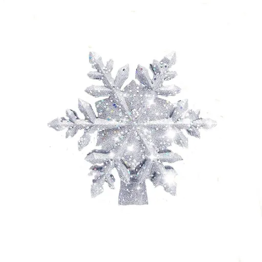 Christmas Tree Topper Lighted with Built-in Led Rotating Snowflake Projector Lights, Hollowed Tree Topper with Silver Plug In for Indoor Home