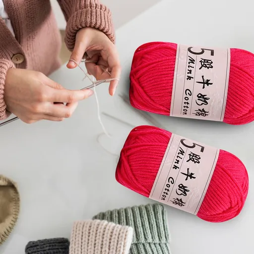 Cotton Yarn Soft Cotton Yarn for Crocheting and Knitting, 1.76 oz/50g Multicolor Crochet yarn for Crafts Home Decorations DIY Toys Knit Clothes Yarn, ( 356 Yard) S