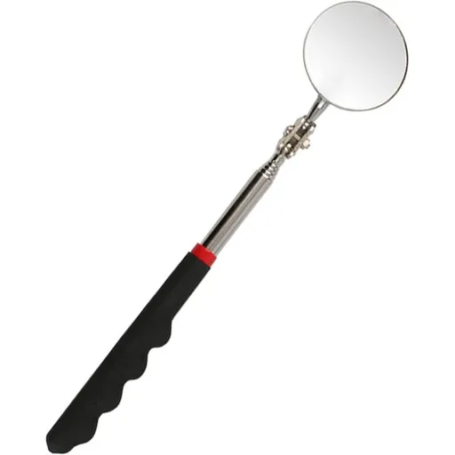 Telescopic Mirrors Black, Non-Slip Handle Telescopic Up to Inspection Mirror Adjustable Inspection Mirrors for Auto Repair, 73 cm