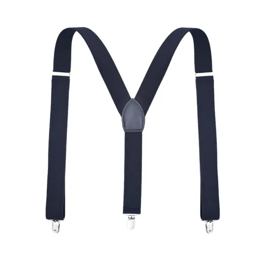 Men's Suspender - Adjustable Y-Back Clip-On Suspenders for Men with Heavy Duty Strong Clips (navy blue)