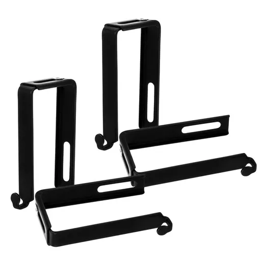 4-Pack Black Metal Adjustable Cubicle Hooks for Hanging Storage and Organization in Home Office