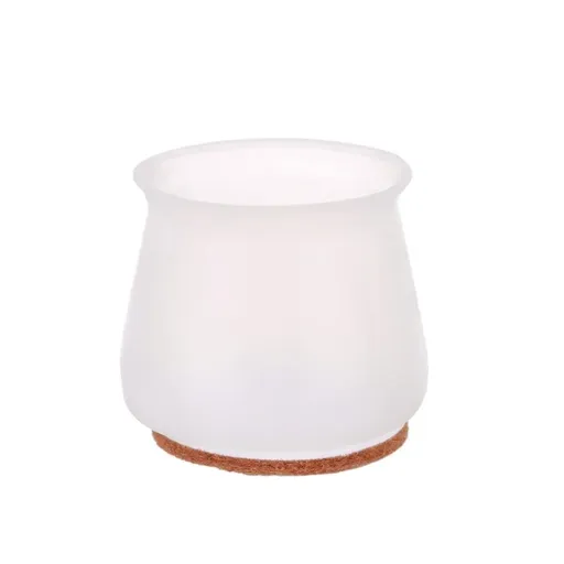 4 PCS Chair Leg Caps with Felt Bottom, Silicone Chair Leg Protectors, Elastic Furniture Silicone Protection Cover to Prevent