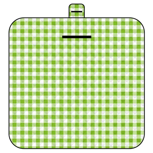 Thickened Waterproof Picnic Blanket - Portable Outdoor Beach Mat for Camping and Hiking 150*200cm(Green Plaid)