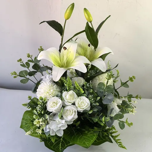 Artificial Lily Floral Arrangement Home Decor Garden Decor Australian Home - Multi-color - Size 1