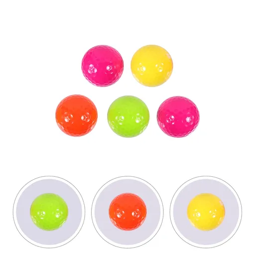 Worgeous Practice Golf Balls for Sports Use Assorted Color Synthetic Rubber Safe Durable 4cm Diameter