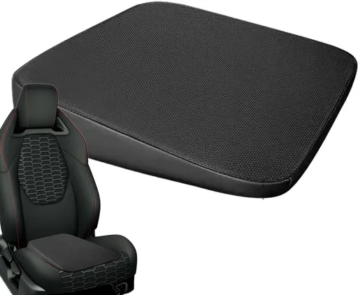 Wedge Car Seat Cushion Pad Ergonomic Sloping Booster for Short Drivers Wheelchairs and Office Chairs 6cm Black