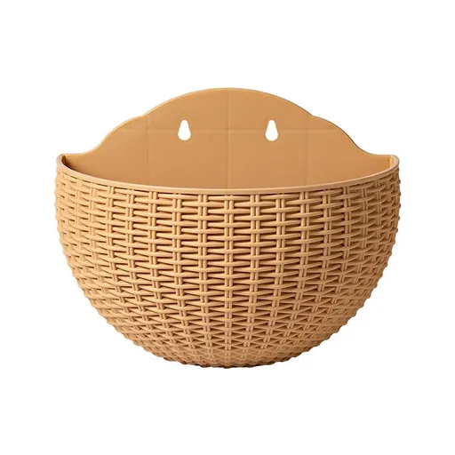 Exquisite Wall Flower Pot, Plastic Hanging Planter for Outdoor Garden Balcony, Home Decor Bucket Planter L