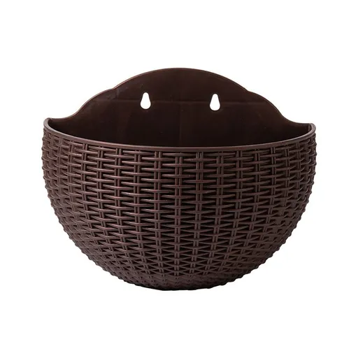 Exquisite Wall Flower Pot, Plastic Hanging Planter for Outdoor Garden Balcony, Home Decor Bucket Planter L