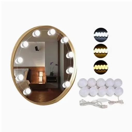 10 LED Lights for Makeup Mirror, Attach Around Mirror