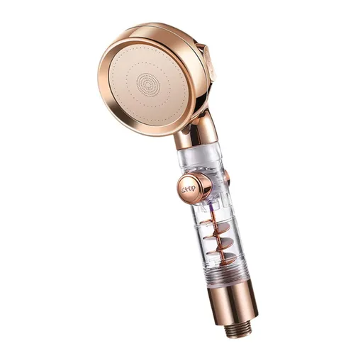 Handheld Power Shower Head,Vortex Shower Head with ON/Off and Pause Switch,Removable Propeller Driven Shower Head