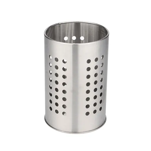 Kitchen Stainless Steel Round Hole Cooking Tools Holder Tableware Cage Chopsticks Tube Storage Brush Holder