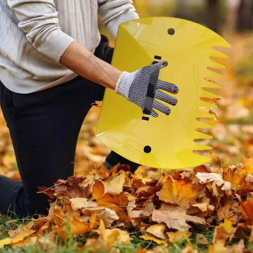 Leaf Scoop Hand Rakes, 2-Pack, Outdoor Garden Leaf Picking and Collecting Tool for Efficient Defoliation and Yard Debris Cleanup
